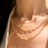 Triple Paperclip Necklace (F221B/I127A)
