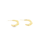 18K Gold Filled Abstract Designed Bumpy Stud Hoop Earring (L418)