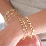 3mm Flat Ball Disc Bracelet (I374)