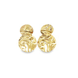 18K Gold Filled Circle Minimalist Round Stud Earrings (J279)