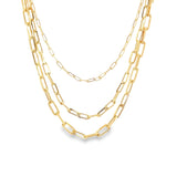 Triple Paperclip Necklace (F221B/I127A)