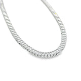 5mm Chain Choker / Bracelet With Baguette CZ Stones (G74)(I129)