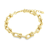 Paperclip Bead Link Bracelet (I355)