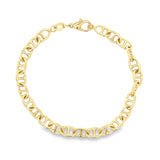 5mm Puffy Anchor Mariner Link Bracelet (I445)