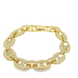CZ Gucci Link Chain Bracelet (I328)