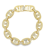 CZ Gucci Link Chain Bracelet (I328)