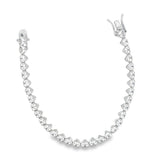 5mm Heart Bezel CZ Tennis Bracelet (H103/I452)