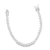 5mm Heart Bezel CZ Tennis Necklace (H103/I452)