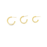 2mm Small Slim Open Hoop Stud Earrings (J72)(J72A)