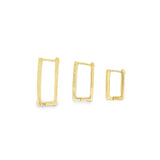 Baguette CZ Hoops Earrings