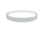 8mm Thick Half Layered CZ Bangle Bracelet (B84)
