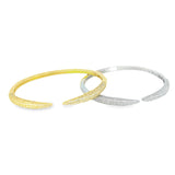 CZ Claw Paved Stone Bangle Bracelet (B89)