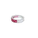 Two Sided Baguette Ring With Colored CZ Stones (D56)