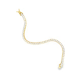 CZ Three Prong Buckle Clasp Tennis Choker (I449)(H100)