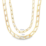Long Link Curb Cuban Anklet (E214)