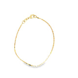 1mm Flat Beaded Bar Bracelet (I376A)