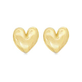 High End Exclusive Waffle Posterior Heart Earrings (L268A)