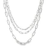 Triple Paperclip Necklace (F221B/I127A)