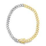 Two Toned 10mm Thick Curb Cuban Chain (F43-48)