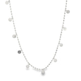 Bead Link Dangle Discs Necklace (F72)