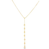 Thin Box Chain Designed Lariat Charm Necklace (H78)