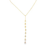 Thin Box Chain Designed Lariat Charm Necklace (H78)