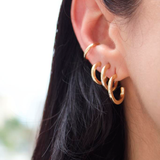 2mm Small Slim Open Hoop Stud Earrings (J72)(J72A)