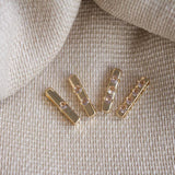 Beige CZ Hollow Block Pendant