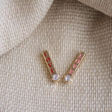 Enamel Love Hollow Block Pendant Charm
