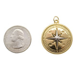 Ruffled Compass Pendant (A67)