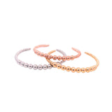 18K Gold Filled Beaded Wrist Cuff Bangle (B110)