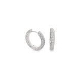 Small CZ Pave Huggie Hoops (K228A)