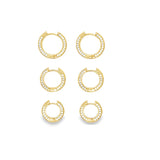 Small CZ Pave Huggie Hoops (K228A)