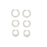 Small CZ Pave Huggie Hoops (K228A)