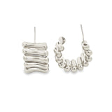 Ribbed Minimalist Mini Hoops (K310A)