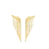 Long Tassel Fringe Chandelier Earrings (L328A)