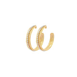 Barred CZ Tennis Hoops (K331A)