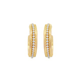Barred CZ Tennis Hoops (K331A)
