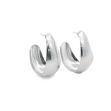 Oval Flat Minimalist Hoops (L478)