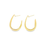 Oval Flat Minimalist Hoops (L478)