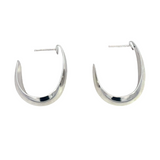 Oval Flat Minimalist Hoops (L478)