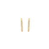 Thin Oval CZ Pave Huggies (L300A)