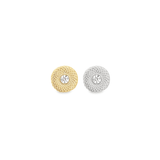 Textured CZ Gemstone Clip On Earrings