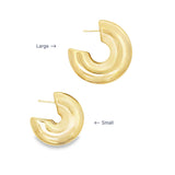 Small Slim Chunky Round Hoops