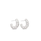 High End Exclusive Small Square Shell Twist Earrings