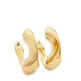 High End Exclusive Abstract Wavy Claw Hoops (k220A)