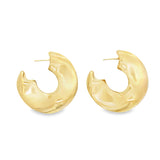 High End Exclusive Abstract Wavy Claw Hoops (k220A)