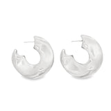 High End Exclusive Abstract Wavy Claw Hoops (k220A)