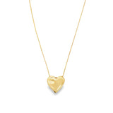 Crumbled Heart Charm Box Chain Necklace (F209)