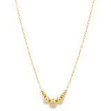Thin Rolo Beaded Charm Necklace (G199A)